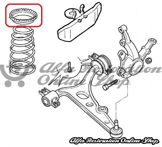 Alfa GTV/Spider 916 Series Front Suspension Spring Rubber Mount/Ring