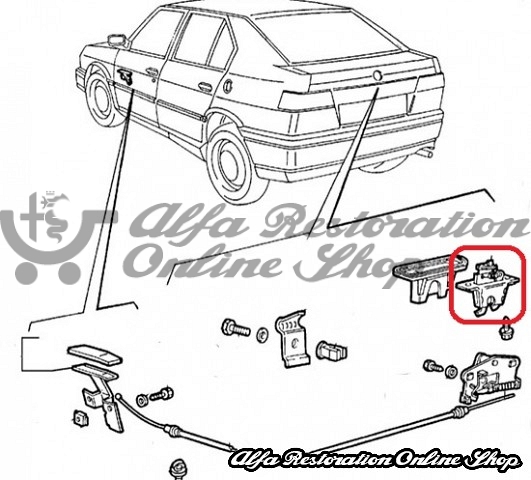 Alfa 33 907 Series Boot/Trunk Locking Mechanism
