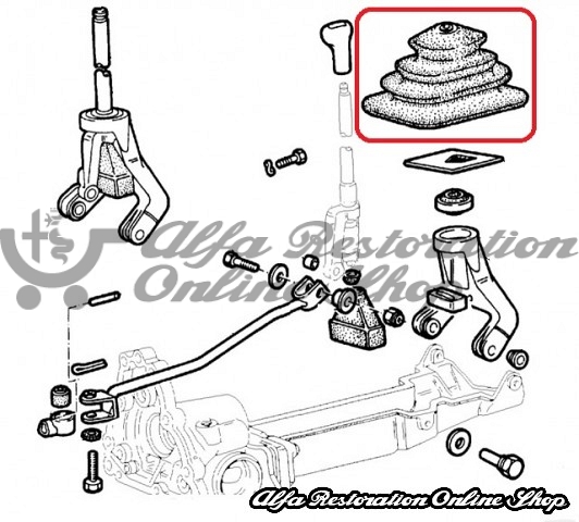 Alfa 33/Alfasud/Sprint Gear Lever Rubber Boot (Up to 1988 Models)