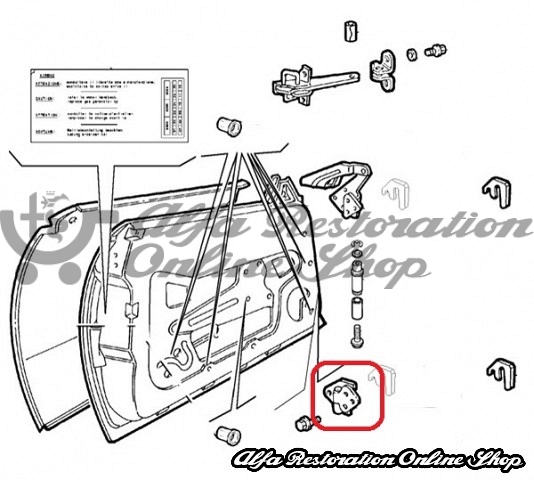Alfa GTV/Spider 916 Series Left Door Lower Hinge