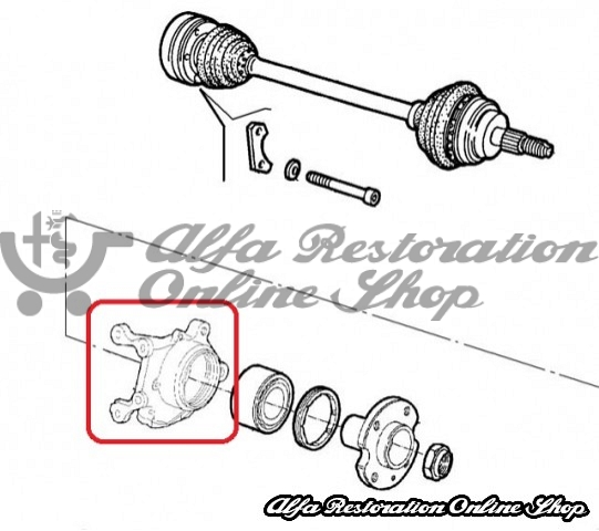Alfa 33 907 Series Front Right Stub Axle
