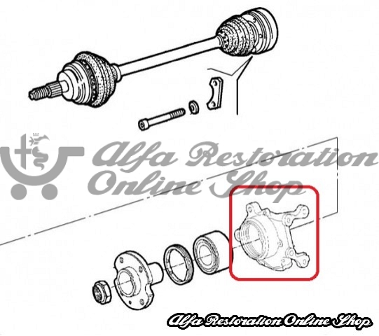 Alfa 33 907 Series Front Left Stub Axle