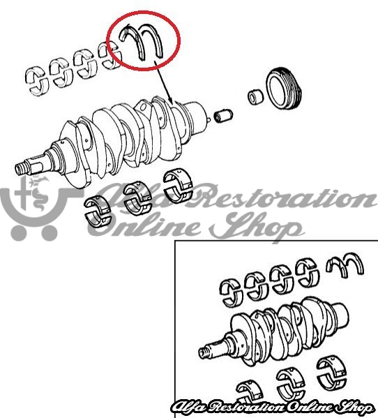 Alfa 33/145/146 Boxer Crankshaft Thrust Washers