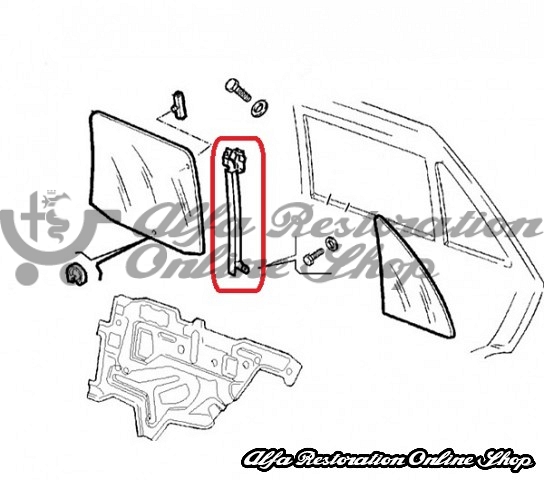 Alfa 155 Rear Right Door Decorative Vertical Trim