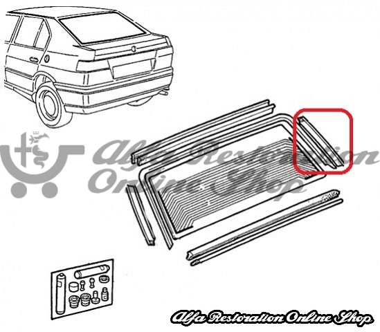 Alfa 33 907 Series Rear Screen Right Side Trim/Moulding