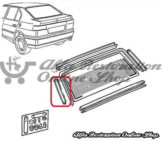 Alfa 33 907 Series Rear Screen Left Side Trim/Moulding