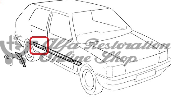 Fiat Uno Rear Right Door Trim (5 Door)