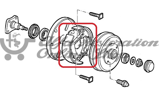Alfa 33 905/907 Series/Sprint Rear Wheel Brake Drum Shoes Set (203 mm drum)
