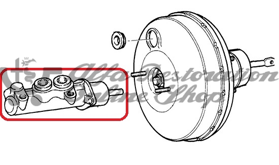 Alfa 145/146/155/GTV/Spider Brakes Master Cylinder (ID 22.2 mm/4 ports)