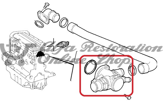 Klant Uitgaven achterstalligheid Lancia Kappa Berlina/Coupe 2.0/2.4 IE Engine Thermostat | Alfa Restoration  Online Shop