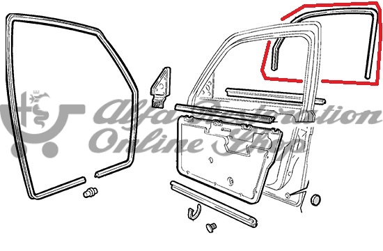 Alfa 155 Front Right Door Window Slider Velvet