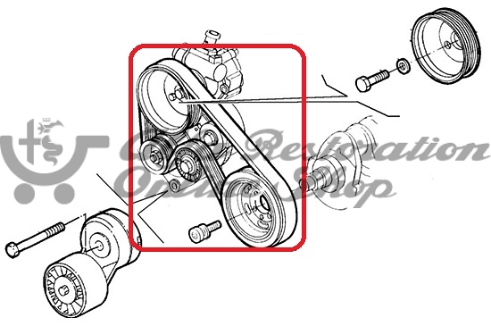Alfa 147/156 1.6/1.8 Twin Spark Accessories Belt (Non-AC)
