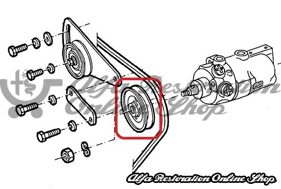 Alfa 75 Power Assisted Steering Pump Pulley (4 Cylinder Engines)