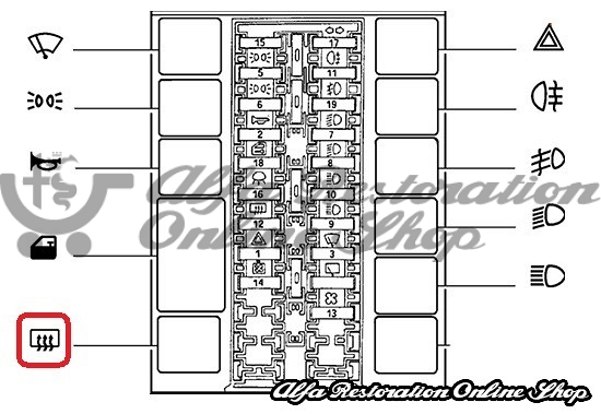 Alfa 155/GTV/Spider Heated Window/Dome Light Relay