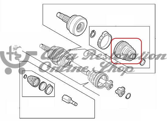 Fiat 500X/Jeep Renegade Outer CV Joint Boot
