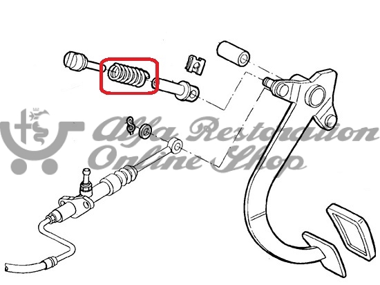Alfa 145/146/155/156/GTV/Spider Clutch Pedal Spring