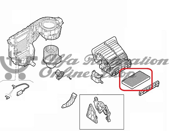 Alfa Tonale/Fiat 500L/500X/Jeep Compass & Renegade Cabin Pollen Filter (Charcoal)