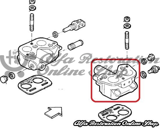 Alfa 33 8V IE Lower Intake Manifold - Left Side