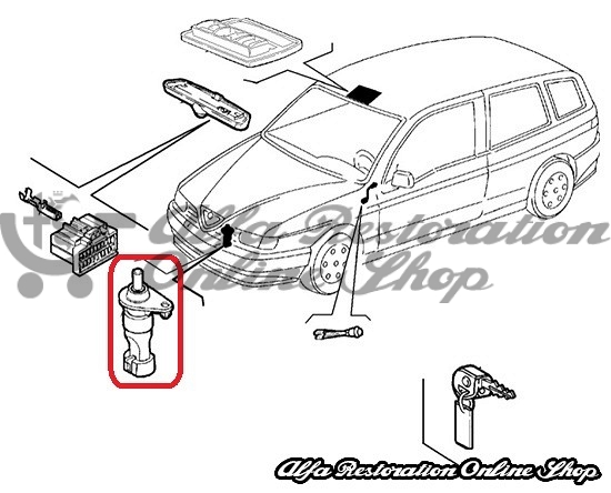 Alfa 145/146/164/GTV/Spider Hood/Bonnet Switch (Alarm)