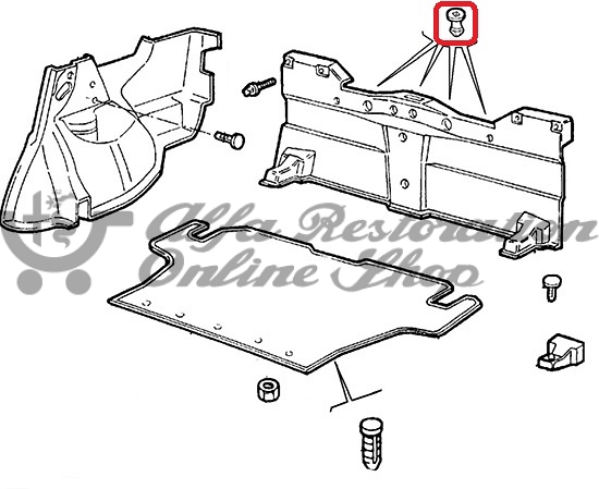 Alfa 33/164 Side Skirt/Boot Liner Plastic Clips (Locking Clips)