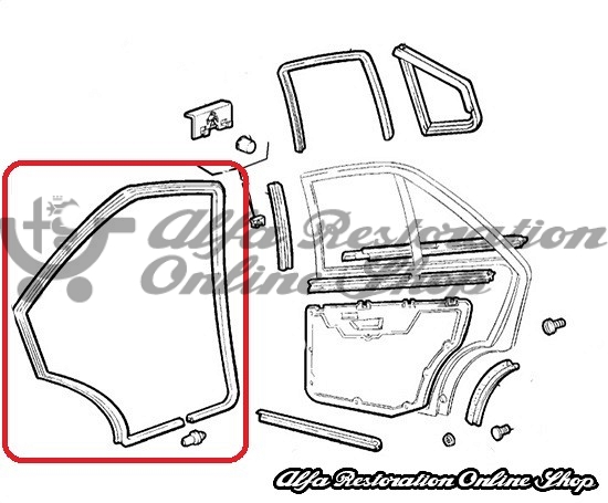 Alfa 155 Rear Right Door Seal