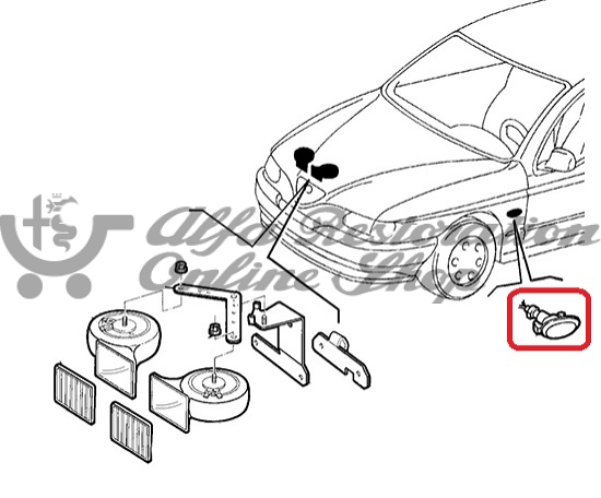 Alfa 145/146/155/GTV/Spider Left Side Repeater (Wing Repeater)