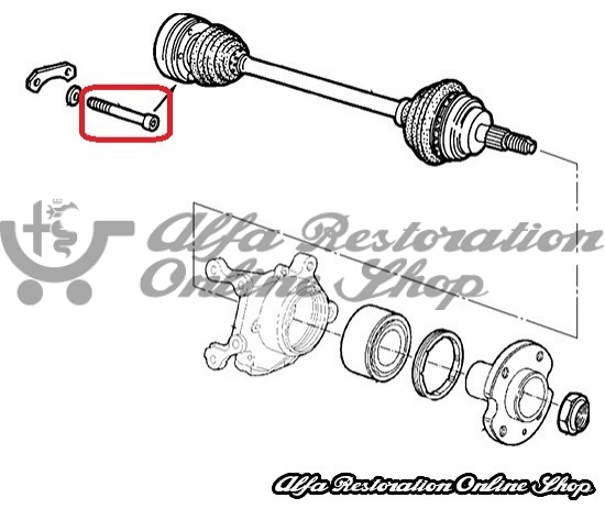 Alfa 33/75/Milano/145/146 Driveshaft Screw