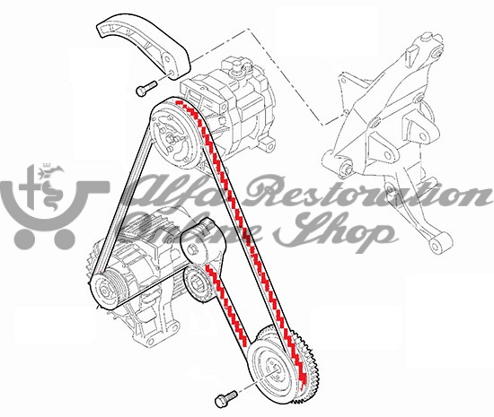 Alfa Giulietta 1.4 TB/500L/500X/Jeep Renegade Accessories Belt