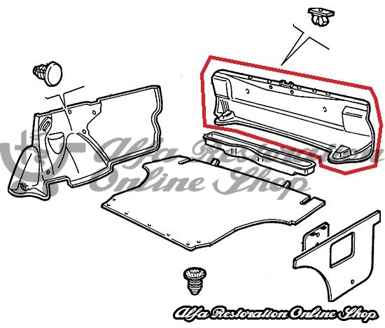 Alfa 33 SportWagon Boot/Trunk Plastic Cover