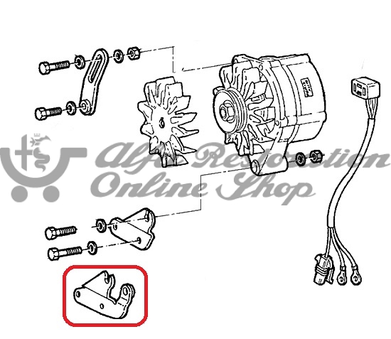 Alfa 33 907 Series Air Conditioning Compressor Bracket Set