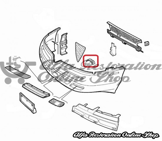 Alfa GTV/Spider 916 Series Phase 2 Front Bumper Right Bracket