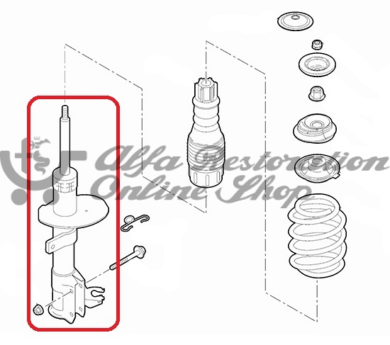Fiat Nuova 500/500 MY 2012 Front Right Shock Absorber