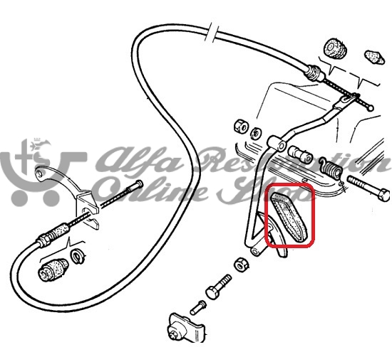 Alfa 33 905/907 Series/Alfasud/Sprint Accelerator Pedal Pad
