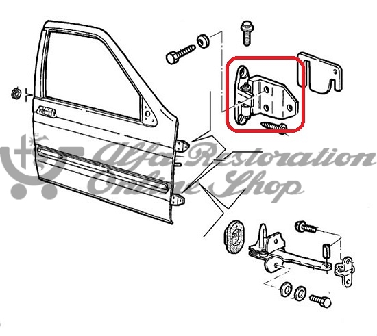 Alfa 164 Front Right Door Upper Hinge