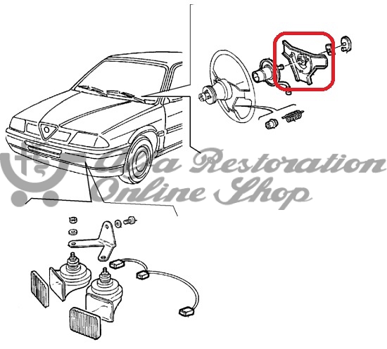 Alfa 33 907 Series Warning Horn Pad