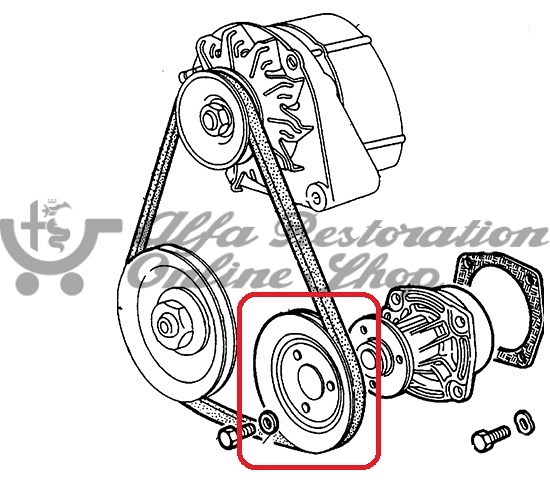 Alfa 33 1.7 16V Water Pump Pulley