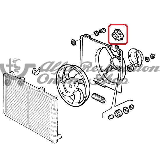 Alfa 164 FL92/Super/USA MY95 2.0 TB/3.0 V6 12V & 24V Radiator Fan Speed Resistor