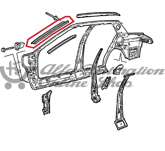 Alfa 164 All Models Front Windscreen Left Side Alignment Bracket