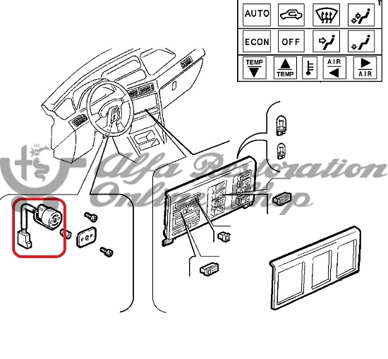 Alfa 155 Climate Control Air Temperature Sensor