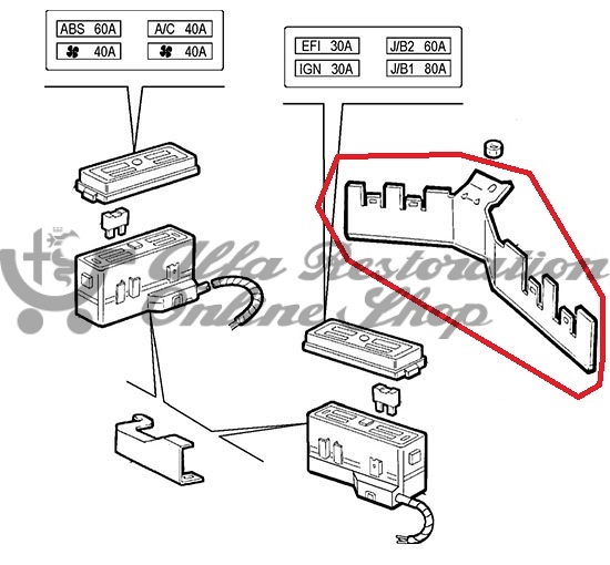 Alfa 156 Series 1 Engine Bay Relay Bracket