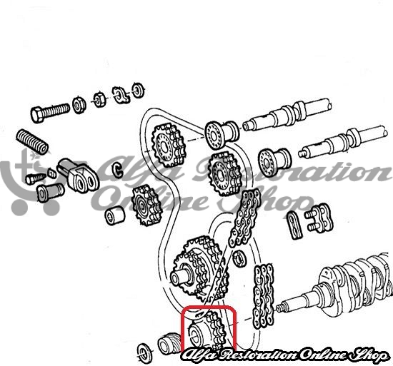 Alfa 75/Spider EU & USA Crankshaft Timing Chain Gear
