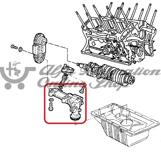 Alfa 147/156/166/GT/GTV/Spider 2.5/3.0/3.2 V6 24V Oil Pump