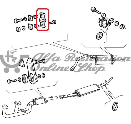Alfa 75/Milano Exhaust Rubber Hanger