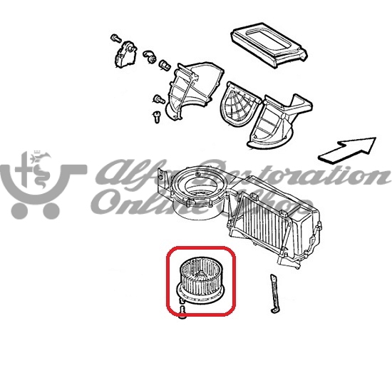 Alfa Romeo 156 Series 1/GTV/Spider Phase 2 Heater/AC Blower Motor (RHD)