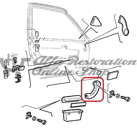 Alfa 164 Series 2/GTV & Spider Front Left Door Interior Pull Handle