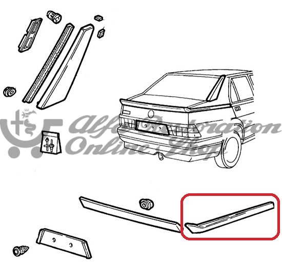 Alfa 75/Milano Rear Right Wing/Fender Trim