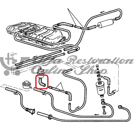 Alfa 33 905/907 Series IE Fuel Hose (Return on Fuel Pressure Regulator/Fuel Rail)