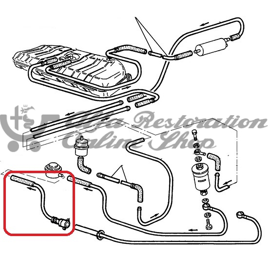 Alfa 33 907 Series IE Fuel Hose (Inlet on Pulsation Damper/Fuel Rail)