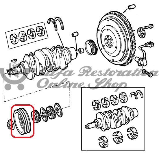 Alfa 33 907 Series 1.7 16V Crankshaft Pulley (Alternator-Power Assisted Steering-Air Conditioning)