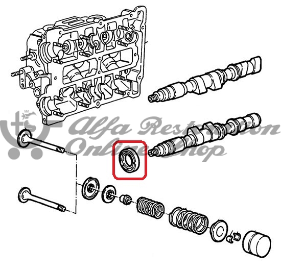 Alfa 33/145/146 1.7 16V Boxer Camshaft Seals Set